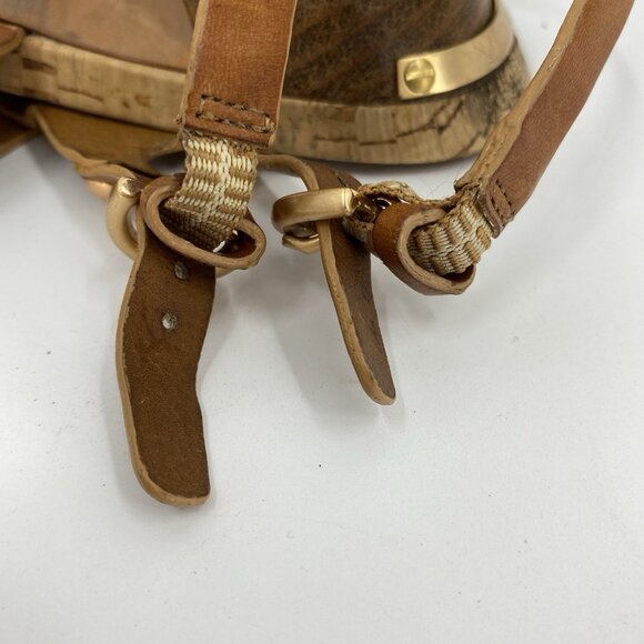 Coach Adrienn Vacchetta Strappy Brown Leather Sandals Shoes 8.5 B - Picture 10 of 10